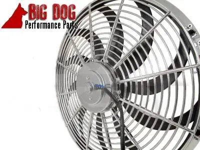 Two Twelve-Inch Chrome Finish Radiator Cooling Fans & Electric Relay thumbnail 3