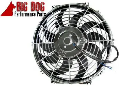 Two Twelve-Inch Chrome Finish Radiator Cooling Fans & Electric Relay thumbnail 4