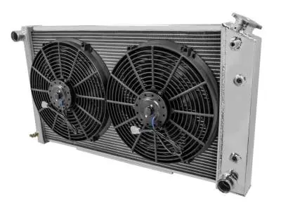Champion Three Row All Aluminum Radiator 1968-1985 GM, Chevy, Buick, Olds, Pontiac CC161-Combo