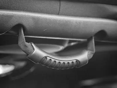 Rear Side Grab Handles, Black; 07-16 Jeep Wrangler JKU
