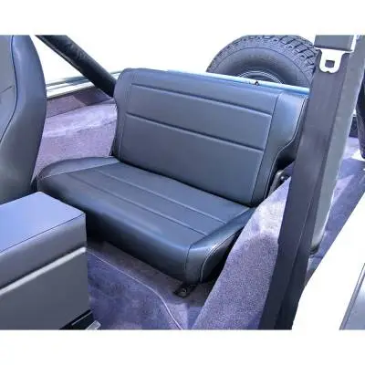 Fold and Tumble Rear Seat, Black; 76-95 Jeep CJ/Wrangler YJ thumbnail 2