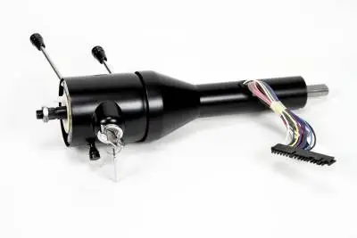 Ididit Universal Shorty 16" Tilt Floor Shift Steering Column with id.CLASSIC Ignition - Black