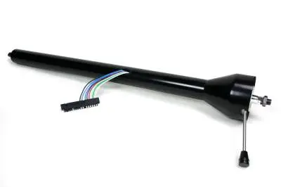 Ididit Universal 28" Straight Floor Shift Steering Column - Black Powder Coated
