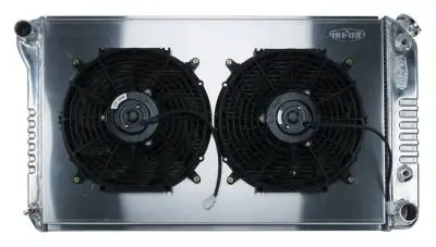 68-72 A-Body Aluminum Radiator Automatic Transmission Dual 12 Inch W/12 Inch Fan Kit Cold Case Radiators
