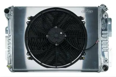 Camaro Radiator 67-69 Camaro BB / Firebird Auto Transmission Aluminum Radiator and 16 Inch Fan Kit Cold Case Radiators
