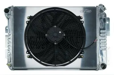 Camaro Radiator 67-69 Camaro BB / Firebird Manual Transmission Aluminum Radiator And 16 Inch Fan Kit Cold Case Radiators