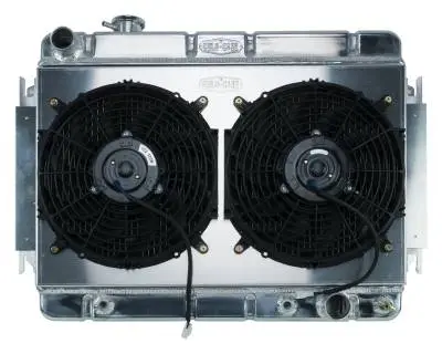 66-67 Chevelle / El Camino Aluminum Radiator And Dual 12 Inch Fan Kit AT Cold Case Radiators