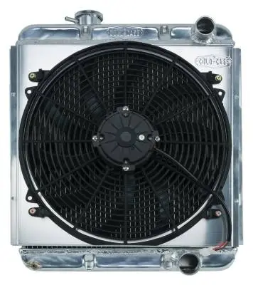 65-66 Ford Mustang 289 Aluminum Performance Radiator And 16 Inch Fan Kit AT Cold Case Radiators