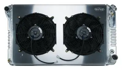 67-76 Chevy GMC Pickup Truck Aluminum Radiator And 12 Inch Fan Kit AT Cold Case Radiators