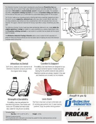 1968 GTO & LeMans Touring II Front Bucket Seats Assembled thumbnail 2