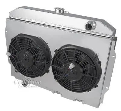 Champion 4 Row Aluminum Radiator Combo for 1967 - 1974 AMC Various Models CC407