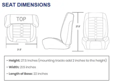 Cruiser Classic Universal Bucket Seats - Black thumbnail 12