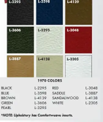1970 GTO/Lemans Seat upholstery