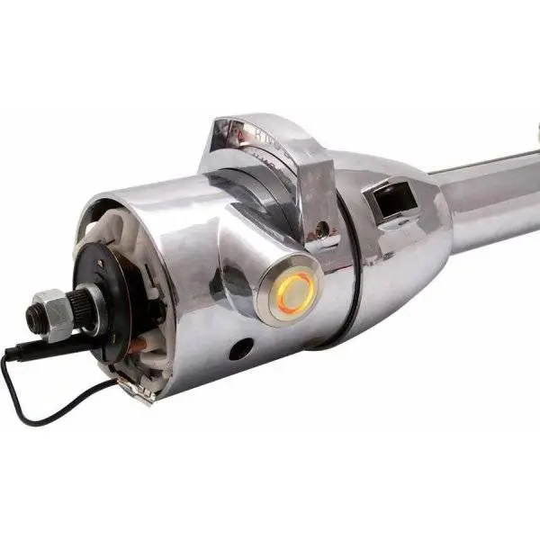 33" Orange Push Button Start Chrome Steering Column Automatic with Gear Indicator Window and Shifter
