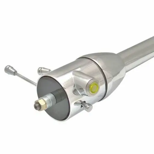 32" Yellow Push Button Start Chrome Steering Column Floor Shift from Helix
