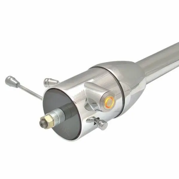 32" Orange Push Button Start Chrome Steering Column Floor Shift from Helix