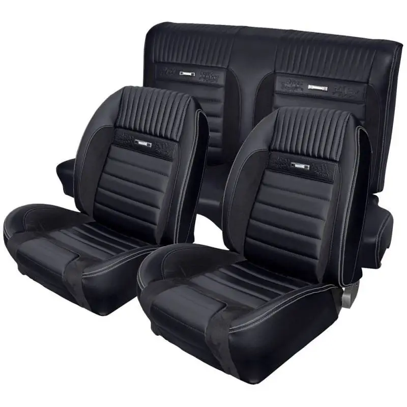 Deluxe Pony Sport R Upholstery for 1964 1/2 - 1966 Mustang Fastback w/Bucket Seats Front/Rear