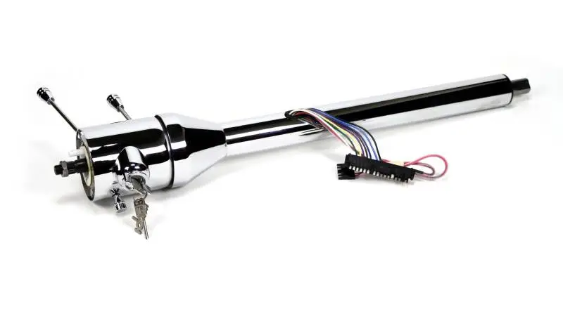 Ididit Universal 28" Tilt Floor Shift Steering Column with id.CLASSIC Ignition - Chrome