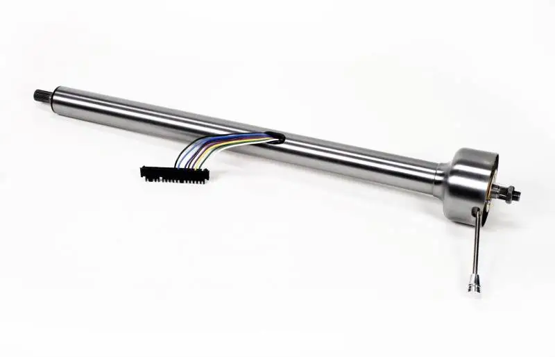 Ididit 35" Straight Classic Floor Shift Steering Column - Paintable Steel