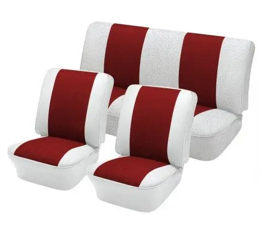 1958-64 VW Volkswagen Bug Beetle Sedan Original Style w/Insert Seat Upholstery, Front and Rear - Any Color Combo