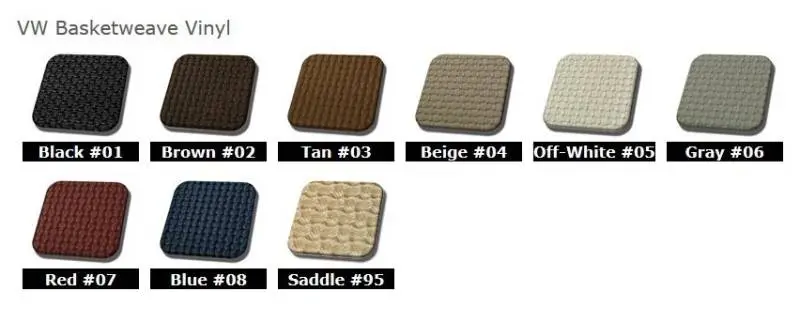 1970-1972 VW Volkswagen Bug Beetle Convertible Original Style w/Insert Seat Upholstery, Front and Rear thumbnail 2
